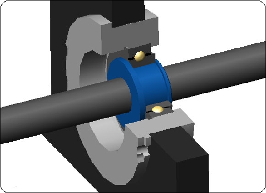 BTA Drill Guide support bushing mounted in steady rest
